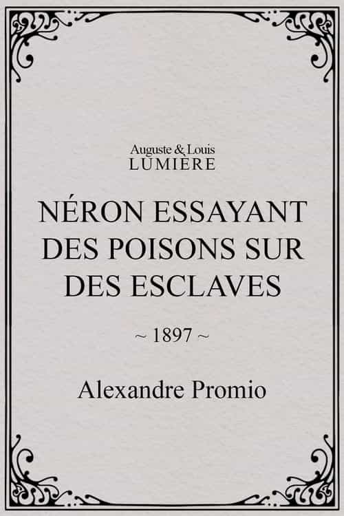 Néron essayant des poisons sur des esclaves